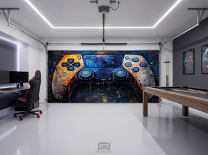 Controller Chaos – Game Room Interior Garage Door Cover