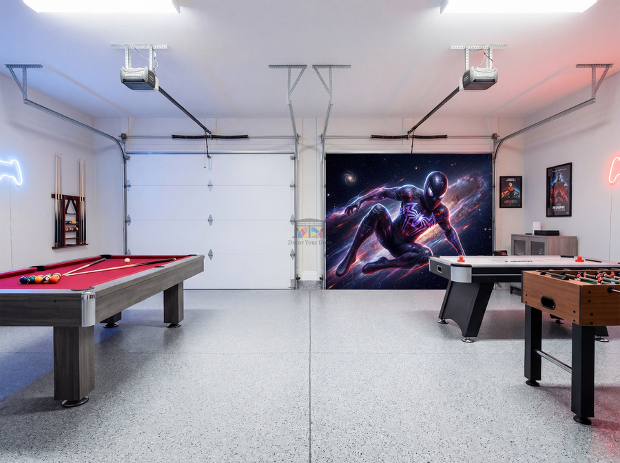 Cosmic Spider Leap – Interior Garage Door Cover