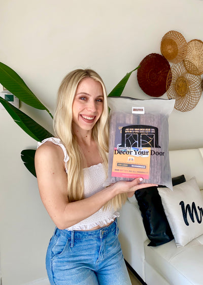 Happy holidays Greeting with snowflakes Garage Door Cover Banner Wrap