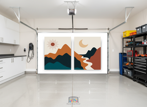 Desert Sun & Moon Harmony – Interior Garage Door Cover