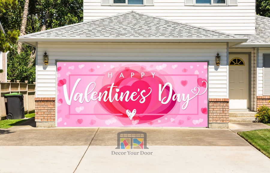 Feliz Día de San Valentín: Mural decorativo para puerta de garaje (Diseño n.º 11)