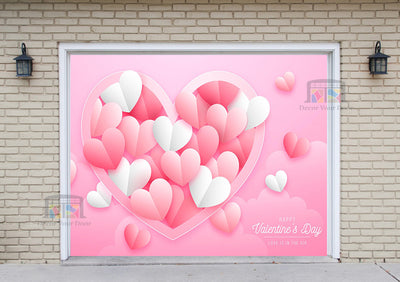 Happy Valentines Day Garage Door Cover Wrap Mural Home Decoration (Design #15)