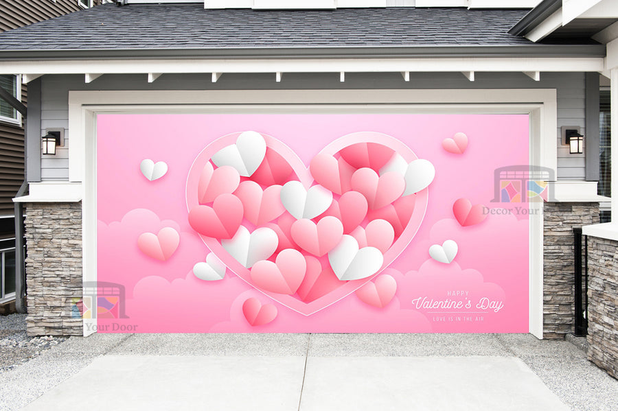 Feliz Día de San Valentín: Mural decorativo para puerta de garaje (Diseño n.º 15)