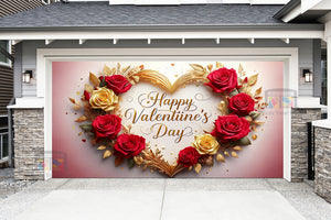 Feliz Día de San Valentín: Mural decorativo para puerta de garaje (Diseño n.º 16)