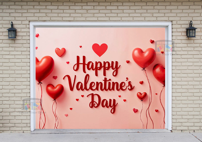 Feliz Día de San Valentín: Mural decorativo para puerta de garaje (Diseño n.º 17)