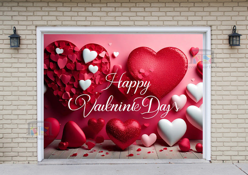 Happy Valentines Day Garage Door Cover Wrap Mural Home Decoration (Design #21)