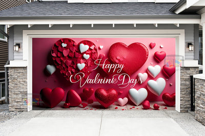 Happy Valentines Day Garage Door Cover Wrap Mural Home Decoration (Design #21)