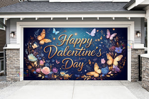 Mural decorativo para puerta de garaje con diseño de Feliz Día de San Valentín (Diseño #24)