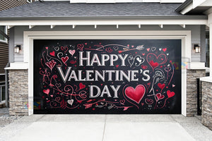 Feliz Día de San Valentín: Mural decorativo para puerta de garaje (Diseño n.° 27)