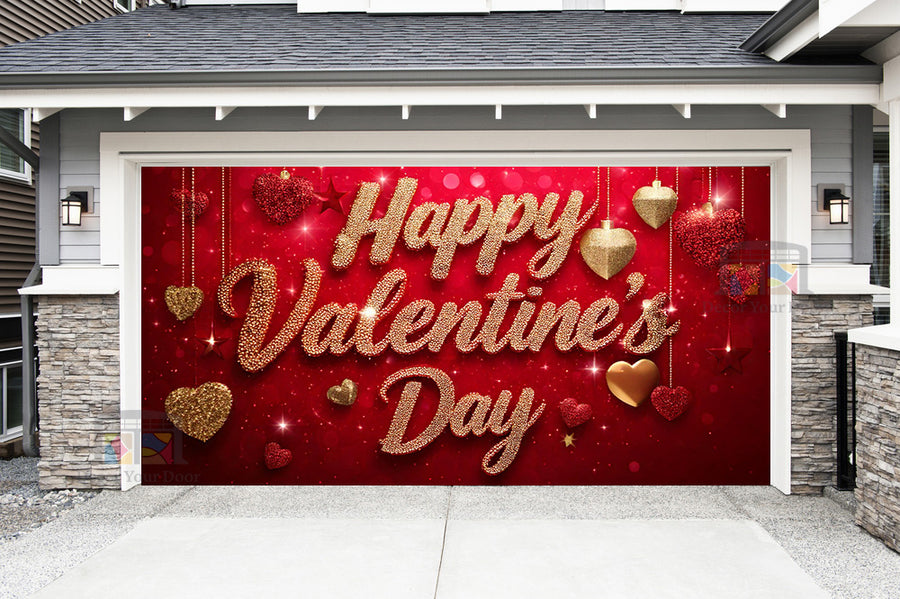 Feliz Día de San Valentín - Mural decorativo para puerta de garaje (Diseño #30)