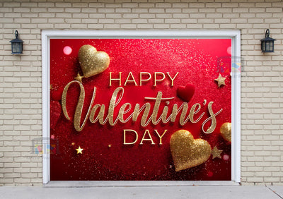 Happy Valentines Day Garage Door Cover Wrap Mural Home Decoration (Design #31)