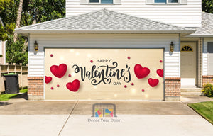 Feliz Día de San Valentín: Mural decorativo para puerta de garaje (Diseño n.° 5)