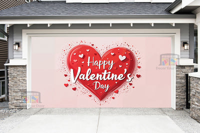 Happy Valentines Day Garage Door Cover Wrap Mural Home Decoration (Design #14)