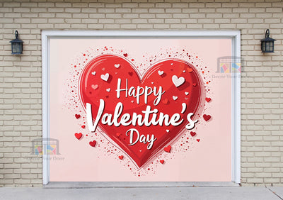 Happy Valentines Day Garage Door Cover Wrap Mural Home Decoration (Design #14)