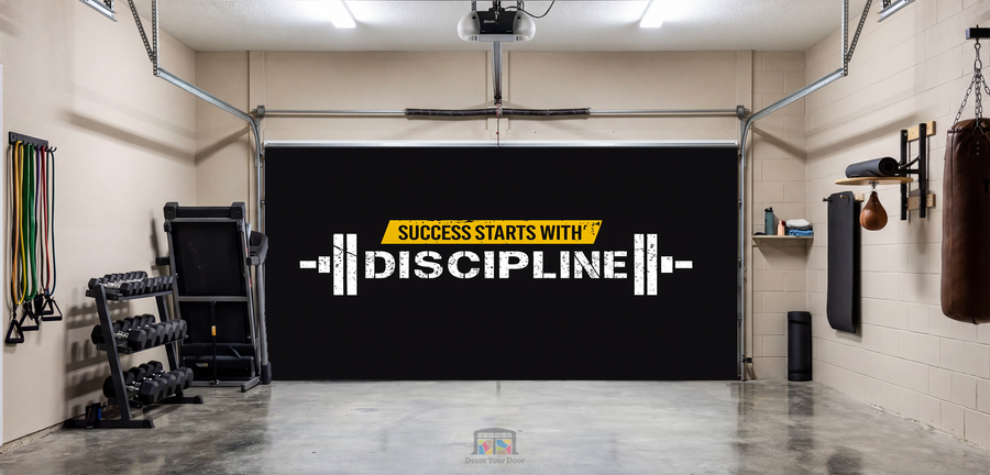 Discipline Starts Success - Motivation Garage Door Cover