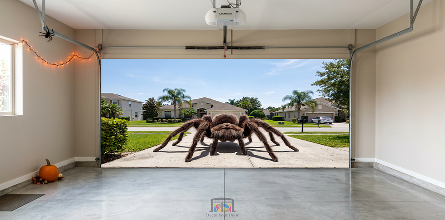 Driveway Intruder – Giant Spider Interior Garage Door Cover