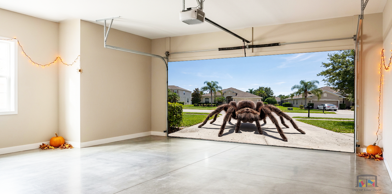 Driveway Intruder – Giant Spider Interior Garage Door Cover
