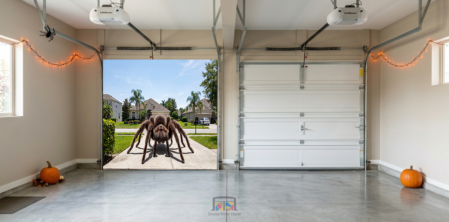 Driveway Intruder – Giant Spider Interior Garage Door Cover