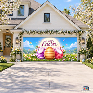 Bunny Ears Easter Delight Garage Door Cover