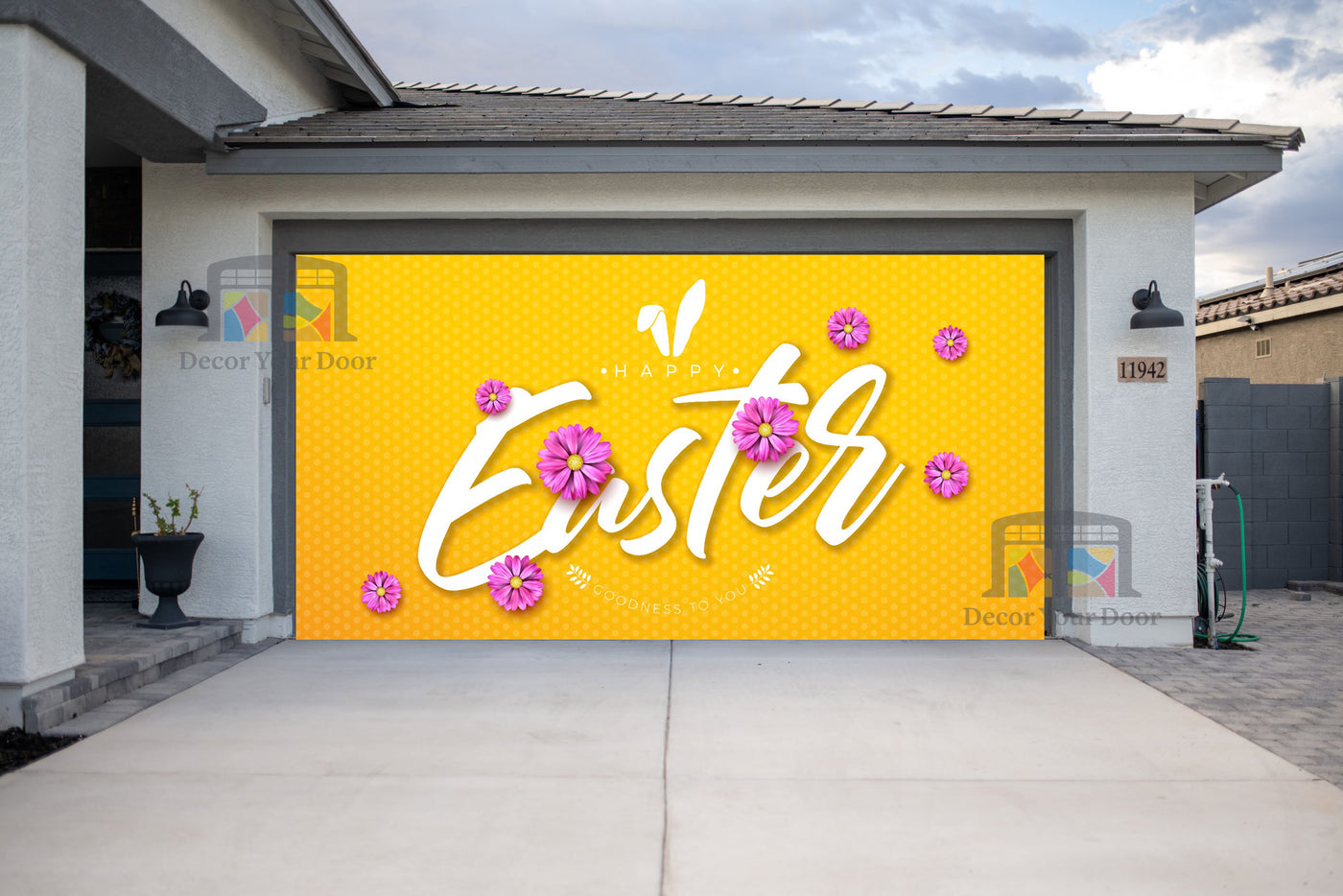 Easter Sunshine Greetings Garage Door Cover