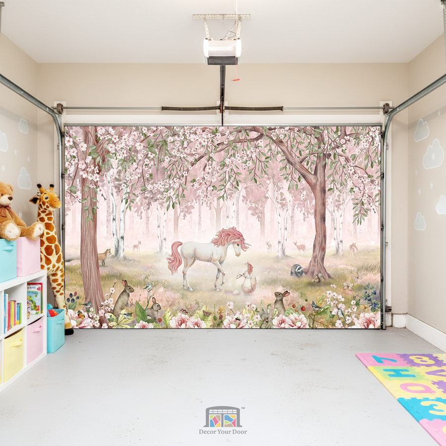 Enchanted Blossom Meadow – Interior Garage Door Cover