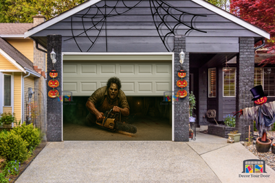 Escape with the Chainsaw - Garage Door Cover