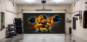 Explosive Squat Power – Motivation Interior Garage Door Cover