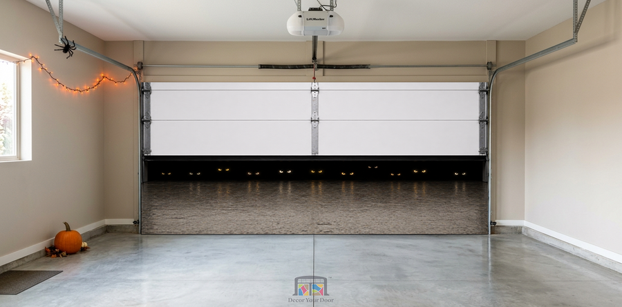 Eyes in the Darkness – Interior Garage Door Cover