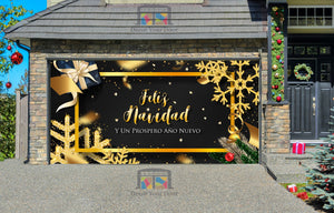 Feliz Navidad Y Un Prospero Año Nuevo Decoración de la cubierta de la puerta del garaje