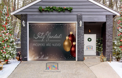 Feliz Navidad Y Un Prospero Año Nuevo Winter Holidays Decoración de la cubierta de la puerta del garaje