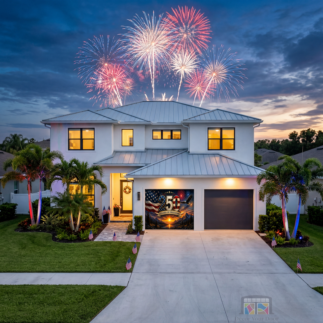 Freedom Horizon 250 Patriotic Garage Door Cover