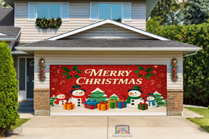 Frosty Friends Christmas Celebration – Garage Door Cover