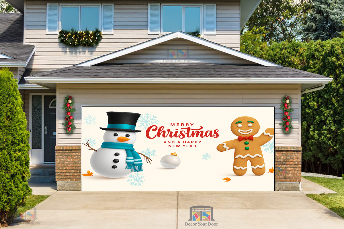 Frosty & Ginger’s Holiday Cheer – Christmas Garage Door Cover