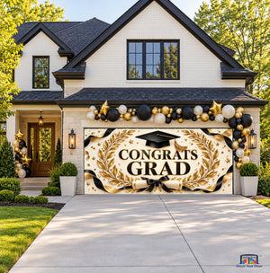Golden Laurel Honors Graduation Garage Door Cover