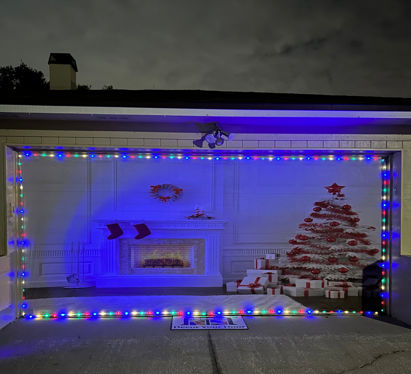 LED Strip Light Garage Door Cover – Smart Built-In Options