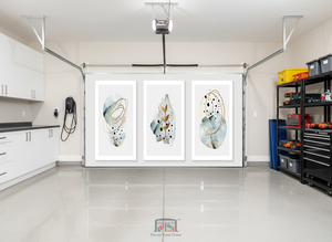 Golden Balance Abstract – Interior Garage Door Cover