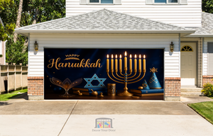 Golden Festival of Lights – Hanukkah Garage Door Cover
