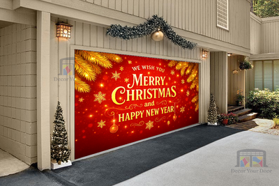 Golden Glow Christmas – Garage Door Cover
