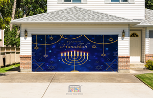 Golden Glow Hanukkah – Garage Door Cover
