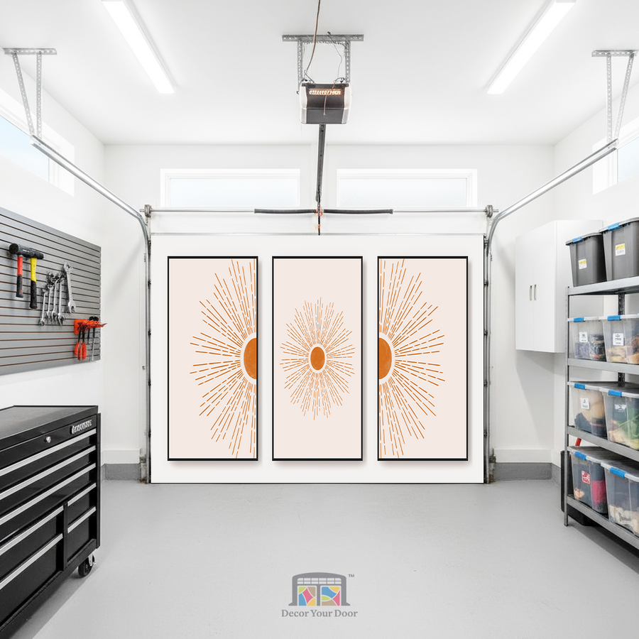 Golden Sunburst Calm – Interior Garage Door Cover