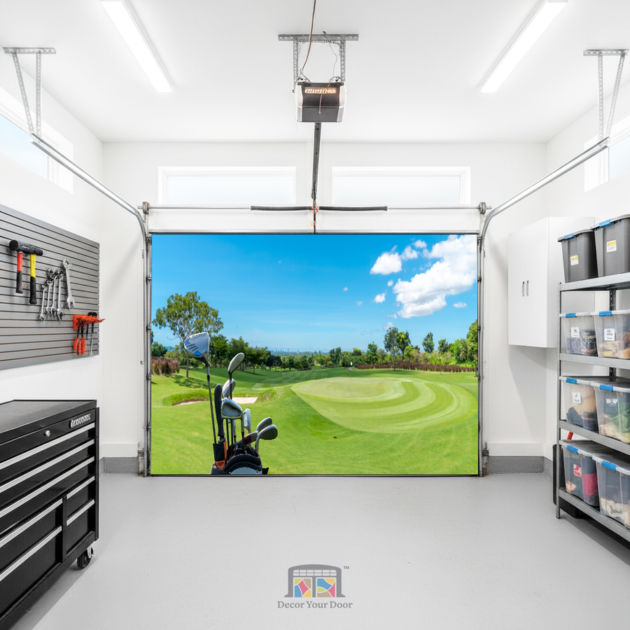 Golf Paradise View - Interior Garage Door Cover