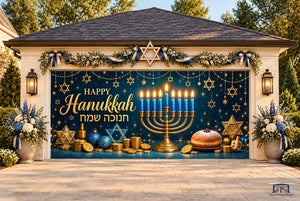 Festival of Lights Hanukkah Garage Door Cover