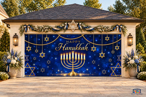 Golden Glow Hanukkah Garage Door Cover