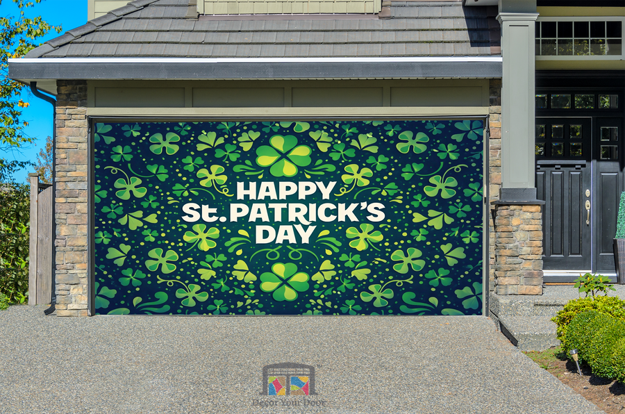 Happy Shamrock St. Patrick’s - Garage Door Cover