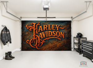 Harley Heritage Script – Interior Garage Door Cover