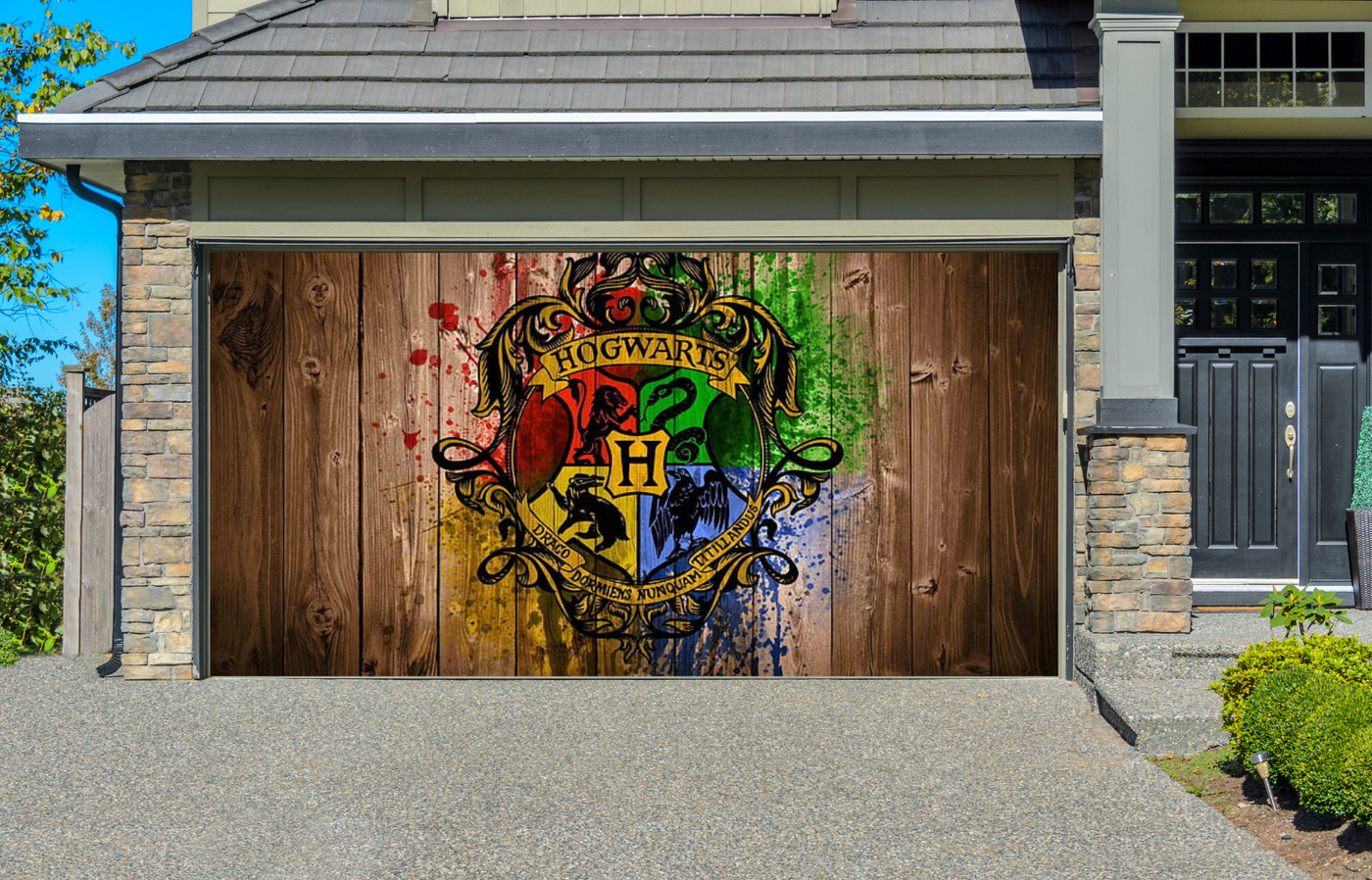 Harry Potter Hogwarts Garage Door Cover Wrap Banner