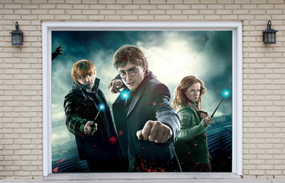 Harry Potter and the Deathly Hallows Garage Door Cover Wrap Banner
