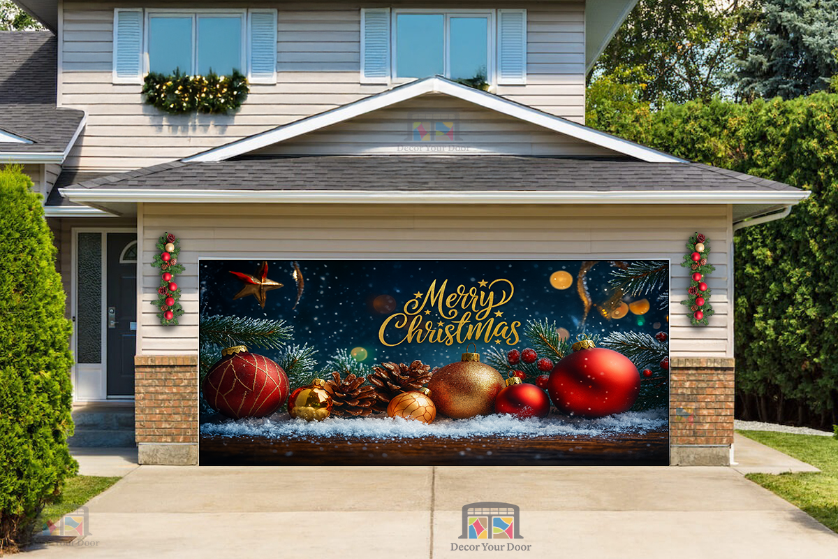 Holiday Sparkle – Christmas Garage Door Cover
