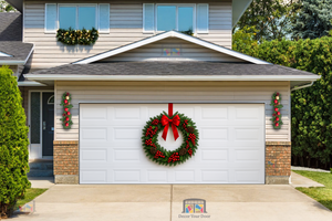 Holiday Welcome Wreath – Christmas Garage Door Cover