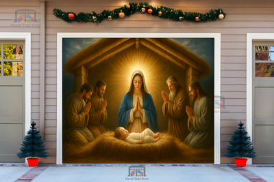 Holy Night Nativity – Christmas Garage Door Cover